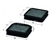 Фильтр салонный угольный Mahle LKK 72/S Z0322 (CUK 22 000-2)