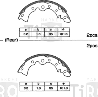 Колодки барабанные ABS0212