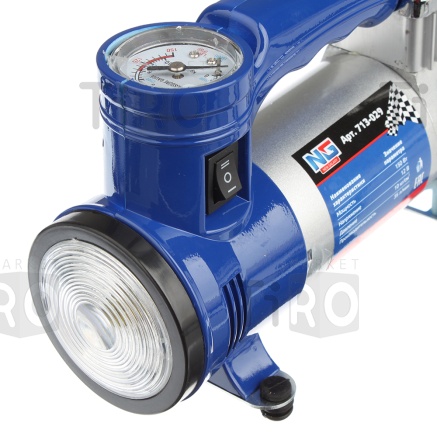 Компрессор 12В, 150Вт, 35л/мин, фонарь, New Galaxy 713-029