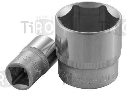 Головка торцевая 1/2"DR, 17 мм, S04H4117 Головка торцевая 1/2"DR, 17 мм, S04H4117