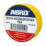 Изолента жёлтая (19 мм х 9,1м) Abro