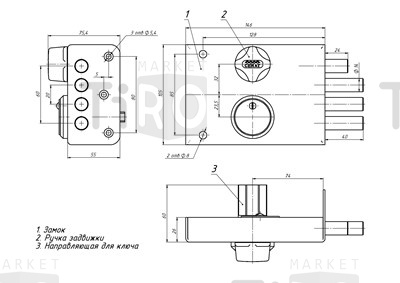 Замок гаражный Сенат ЗНС3-6 "Сибиряк" 5кл. б/о 258