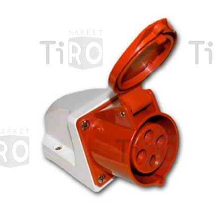 Розетка ЭКФ стационарная 3P+PE 16A 380В IP44 114 Розетка ЭКФ стационарная 3P+PE 16A 380В IP44 114