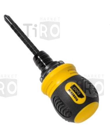Отвертка двухсторонняя с трещеткой Deli, DL626010, сталь CrV, длина: 95-140 мм Отвертка двухсторонняя с трещеткой Deli, DL626010, сталь CrV, длина: 95-140 мм