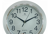 Часы настенные "Atlantis" TLD-6086, серебристый корпус, серый циферблат