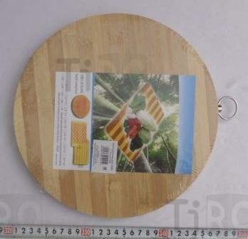 Доска разделочная деревянная бамбук d - 25см , толщина - 1.7см, (895) Доска разделочная деревянная бамбук d - 25см , толщина - 1.7см, (895)