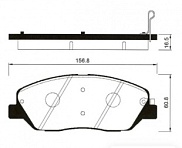 Колодки тормозные задние Fortech FB-1239R\581012BA00, Hyundai Santa FE 05- (TRW GDB3499)