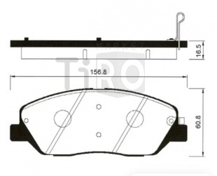 Колодки тормозные задние Fortech FB-1239R\581012BA00, Hyundai Santa FE 05- (TRW GDB3499)