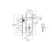 Замок врезной Marlok 50/L76-ЦМВ70 межосевое 50 мм ключ/вертушка AC (медь)