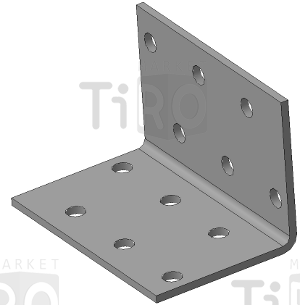 Уголок крепежный ПЗМ равносторонний KUR 40*40*60, цинк