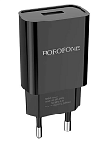 Сетевое зарядное устройство Borofone BA20A, 1USB+кабель Type-C, 2,1А, цвет черный
