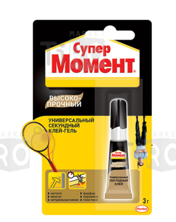 Клей Henkel Момент супер Момент высокопрочный, 3 грамма, шоубокс