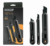 Набор технических ножей Deli "Home Series Black" (ножи 9мм+18мм+Т-образный)