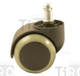 Колесо мебельное  ХК мебельное обрезиненное со штырем М11, d-50мм