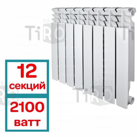 Радиатор биметаллический "Valfex Optima" 80/500 12 секций