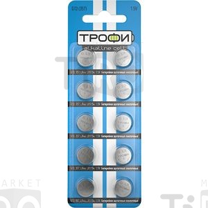 Батарейка ТРОФИ G13 LR44 (357) 10шт