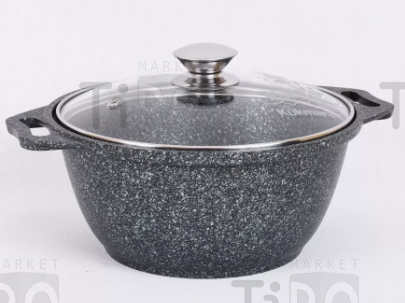 Кастрюля алюминиевая Кукмор Granit Ultra кго32а 3,0л. с крышкой