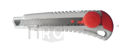 Нож со сменными лезвиями 1+2 18мм, пластик, фиксатор "Монтажник" 600503