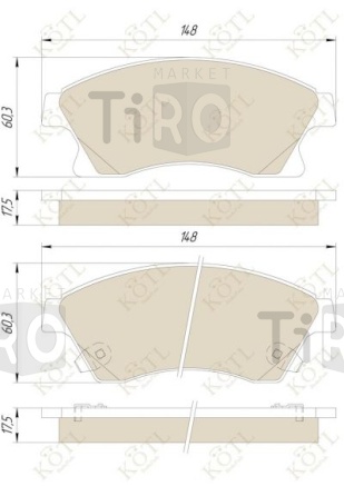 Тормозные колодки Kotl 1843KT