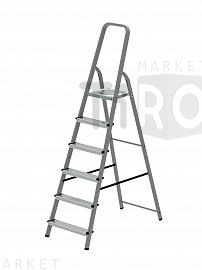 Стремянка алюминиевая Новая Высота 6 ступеней высота до рабочей площадки 1220мм, max. 150кг