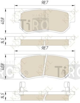 Тормозные колодки Kotl 3284KT