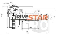 Шрус наружный Drivestar OC-JMA0010-F, 19x52x24
