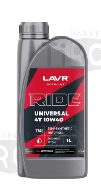 Моторное масло Lavr Moto Ride Universal Ln77454T, 10W40 SM, 1л
