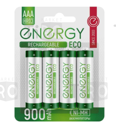 Аккумулятор Energy Eco NIMH-900-HR03/2B (АAА)