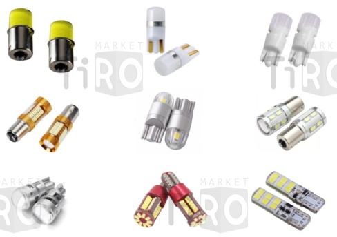 Светодиод H3 24V 13SMD Pk22s White Фанлайт 24-390 (471) (5шт)