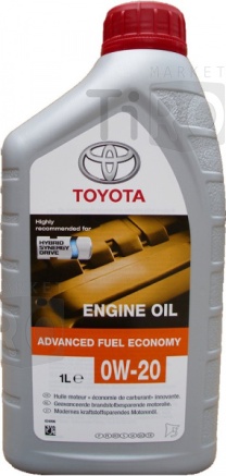 Cинтетическое масло Toyota Motor Oil SAE 0w20 SN, 0,946л, Америка, пластиковая канистра