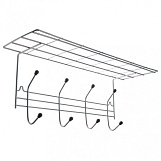Вешалка д/одежды 4 крючка с полкой хром АЛТ05С 