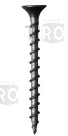 Саморез 002Е-35-32 по гипсокартону, дереву, ДСП черный фосфат 3,5*32 (300шт.)