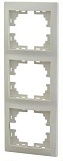 Рамка Lezard Mira 701-0300-153 3-ая вертикальная кремовая