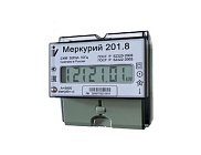 Счетчик однофазный Меркурий 201.8 5-80А (1) DIN-рейка, ЖКИ /24/