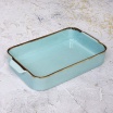 Форма для запекания керамическая "Tiffany Blue" 23*13*4,3см Форма для запекания керамическая "Tiffany Blue" 23*13*4,3см