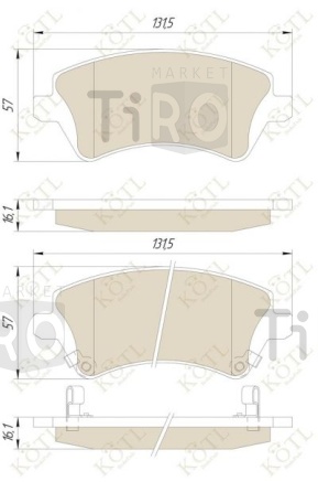 Тормозные колодки Kotl 3288KT