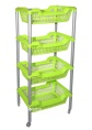 Этажерка Джета С736 универсальная 4-х секционная на колесах