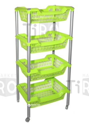 Этажерка Джета С736 универсальная 4-х секционная на колесах
