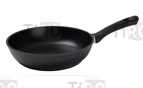 Сковорода алюминиевая, литая, д260/60 мм, антипригарное покрытие, ручка, крышка, дно утолщенное, Кукмор с269а