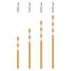 Веха оградительная 1,5м, Дорожный столб из ПВХ
