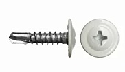 Саморез с пресс-шайбой сверло 4,2*41 RAL 9003 цвет белый (300шт.)