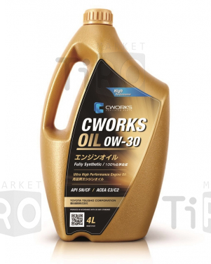 Моторное масло синтетическое Cworks Oil 0W-30 SN/CF C3, 1L