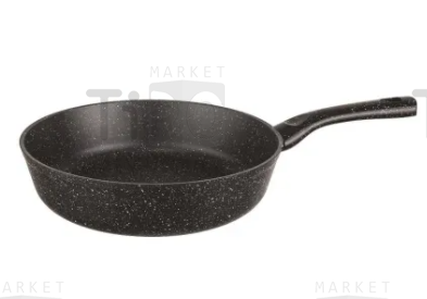 Сковорода алюминиевая Маруся, 701-24 покрытие "Титан&Гранит", чёрная, индукция 24*5,9см