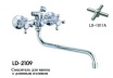 Смес.ванна LEMEN керамика 1/2", Крест, длиный нос LD2111А /10/