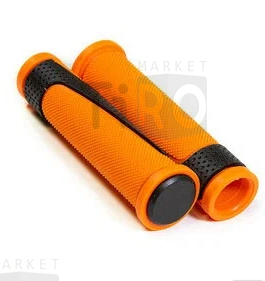 Грипсы Trix 06982, резиновые, 130мм, 2-х компонентные, с заглушками руля, черно-оранжевые Грипсы Trix 06982, резиновые, 130мм, 2-х компонентные, с заглушками руля, черно-оранжевые