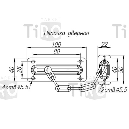 Защелка калитки ЗК-230-SL, цинк Защелка калитки ЗК-230-SL, цинк