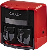 Кофеварка 750Вт, 0,3л., 2 чашки, Galaxy GL-0708, красная