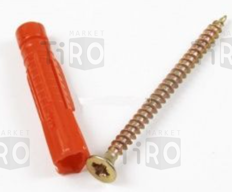 Дюбель 125А-10-60 10*50+саморез цинк 6,0*60 (4шт.)