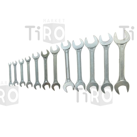 Набор ключей рожковых Tundra 096, хромированные, 6 - 32 мм, 12 штук