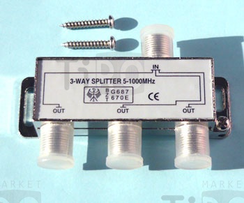Телевизионный сплиттер 3 way 5-1000 МГц
